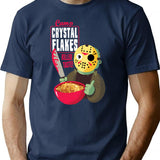 Camp Crystal Flakes T-Shirt - Retro Graphic Tee for Men & Women - Navy