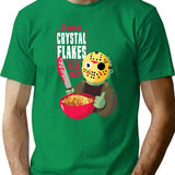 Camp Crystal Flakes T-Shirt - Retro Graphic Tee for Men & Women - Green