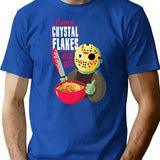 Camp Crystal Flakes T-Shirt - Retro Graphic Tee for Men & Women - Blue