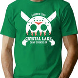 Camp Crystal Lake Counselor T-Shirt - Retro Graphic Tee for Men & Women - Green