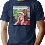 Can't Possibly Face Reality Today T-Shirt - Retro Graphic Tee for Men & Women - Navy