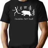 Canadian Fast Food T-Shirt - Retro Graphic Tee for Men & Women - Black