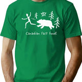 Canadian Fast Food T-Shirt - Retro Graphic Tee for Men & Women - Green
