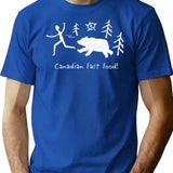Canadian Fast Food T-Shirt - Retro Graphic Tee for Men & Women - Blue