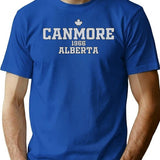 Canmore Alberta Canada T-Shirt - Retro Graphic Tee for Men & Women - Blue