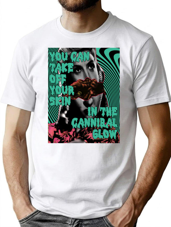 Cannibal Glow T-Shirt for Men & Women, T-Shirts Graphic Tee - White