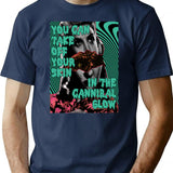 Cannibal Glow T-Shirt for Men & Women, T-Shirts Graphic Tee - Navy