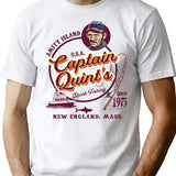 Captain Quint'S Shark Fishing Charter (Universal Ucs Llc) T-Shirt for Men & Women, T-Shirts Graphic Tee - White