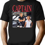 Captain Sandy T-Shirt - Retro Graphic Tee for Men & Women - Black