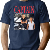 Captain Sandy T-Shirt - Retro Graphic Tee for Men & Women - Navy