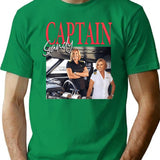 Captain Sandy T-Shirt - Retro Graphic Tee for Men & Women - Green