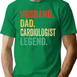 Cardiologist Vintage Dad Cardiologist Gifts Cardiologist Gifts Cardiologist Dad Cardiologist Legend Shirt Retro Dad Tees Fathers Day Cardiologist Gifts - Green