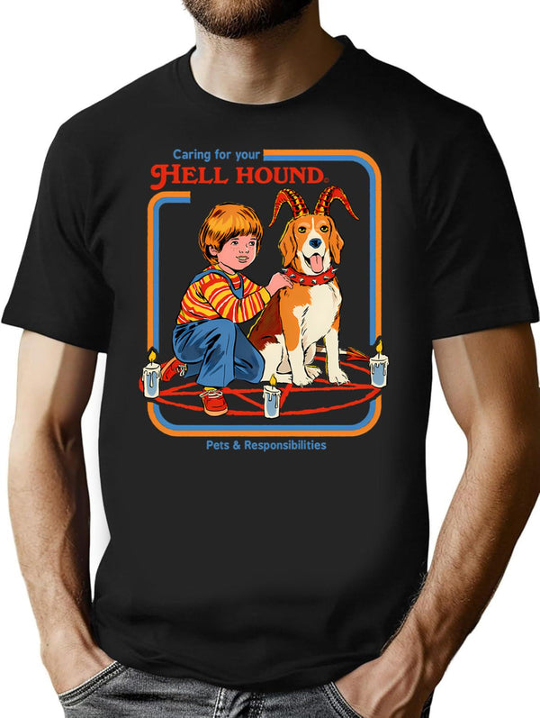 Caring For Your Hell Hound (1) T-Shirt for Men & Women, T-Shirts Graphic Tee - Black