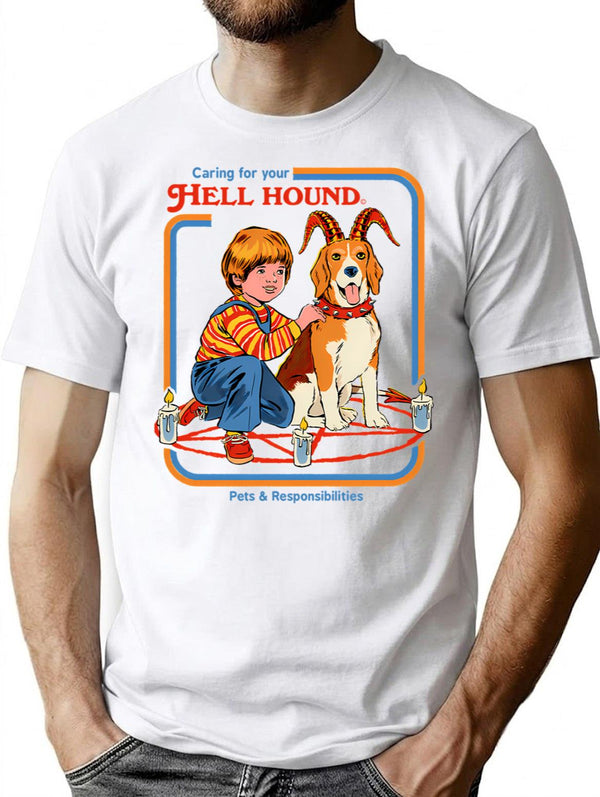 Caring For Your Hell Hound (1) T-Shirt for Men & Women, T-Shirts Graphic Tee - White
