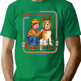 Caring For Your Hell Hound T-Shirt - Retro Graphic Tee for Men & Women - Green
