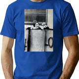 Carrie Fisher In A Trash Can T-Shirt - Blue