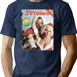 Carry On Christmas T-Shirt - Retro Graphic Tee for Men & Women - Navy
