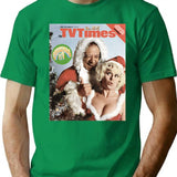 Carry On Christmas T-Shirt - Retro Graphic Tee for Men & Women - Green
