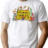 Cartoons Schoolhouse Rock 1973 T-Shirt - Retro Graphic Tee for Men & Women - White