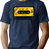 Cassette Tape Nostalgy Retro Cool. T-Shirt - Navy