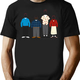 Cast Outlines T-Shirt - Retro Graphic Tee for Men & Women - Black