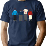 Cast Outlines T-Shirt - Retro Graphic Tee for Men & Women - Navy