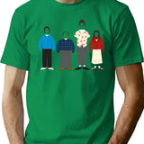 Cast Outlines T-Shirt - Retro Graphic Tee for Men & Women - Green