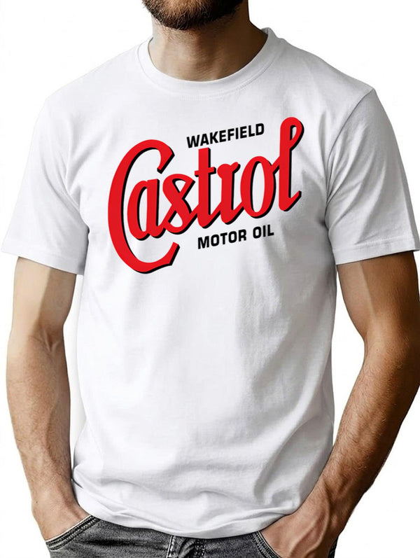 Castrol T-Shirtvintage Castrol T-Shirt for Men & Women, T-Shirts Graphic Tee - White