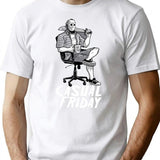 Casual Friday With Jason Voorhees T-Shirt for Men & Women, T-Shirts Graphic Tee - White