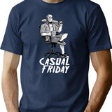 Casual Friday With Jason Voorhees T-Shirt for Men & Women, T-Shirts Graphic Tee - Navy