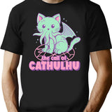 Cathulhu T-Shirt for Men & Women, T-Shirts Graphic Tee - Black