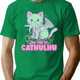 Cathulhu T-Shirt for Men & Women, T-Shirts Graphic Tee - Green