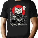 Catsumoto Meowsashi T-Shirt for Men & Women, T-Shirts Graphic Tee - Black
