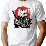Catsumoto Meowsashi T-Shirt for Men & Women, T-Shirts Graphic Tee - White
