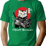 Catsumoto Meowsashi T-Shirt for Men & Women, T-Shirts Graphic Tee - Green