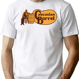 Caucasian Barrel T-Shirt for Men & Women, T-Shirts Graphic Tee - White