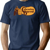 Caucasian Barrel T-Shirt for Men & Women, T-Shirts Graphic Tee - Navy