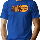 Caucasian Barrel T-Shirt for Men & Women, T-Shirts Graphic Tee - Blue