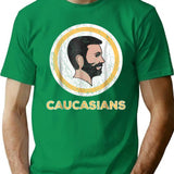Caucasian Caucasians Pride Vintage Funny T-Shirt - Retro Graphic Casual Tee - Green