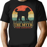 Cavoodle Dog Dad Legend Vintage T-Shirt - Retro Graphic Casual Tee - Black