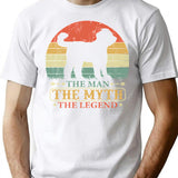 Cavoodle Dog Dad Legend Vintage T-Shirt - Retro Graphic Casual Tee - White