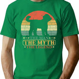 Cavoodle Dog Dad Legend Vintage T-Shirt - Retro Graphic Casual Tee - Green