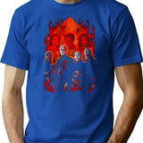 Cenobites Pinhead Puzzle Box Horror Tribute T-Shirt for Men & Women, T-Shirts Graphic Tee - Blue