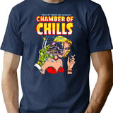 Chamber Of Chills Horror Comic Cover For Black Shirts T-Shirt for Men & Women, T-Shirts Graphic Tee - Navy