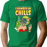 Chamber Of Chills Horror Comic Cover For Black Shirts T-Shirt for Men & Women, T-Shirts Graphic Tee - Green