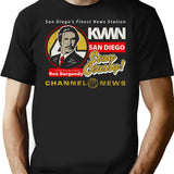Channel 4 Kvwn San Diego T-Shirt for Men & Women, T-Shirts Graphic Tee - Black
