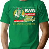 Channel 4 Kvwn San Diego T-Shirt for Men & Women, T-Shirts Graphic Tee - Green
