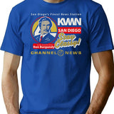 Channel 4 Kvwn San Diego T-Shirt for Men & Women, T-Shirts Graphic Tee - Blue