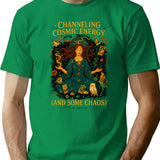 Channeling Cosmic Energy (and Some Chaos) Art Nouveau T-shirt (1) - Green