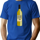 Chardonnay You Chunts T-Shirt - Retro Graphic Tee for Men & Women - Blue